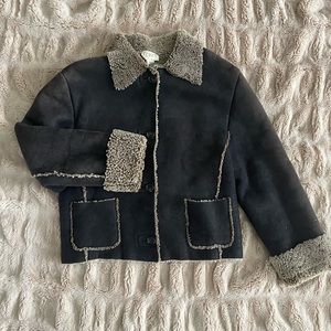 JCrew Genuine Shearling Cropped Jacket